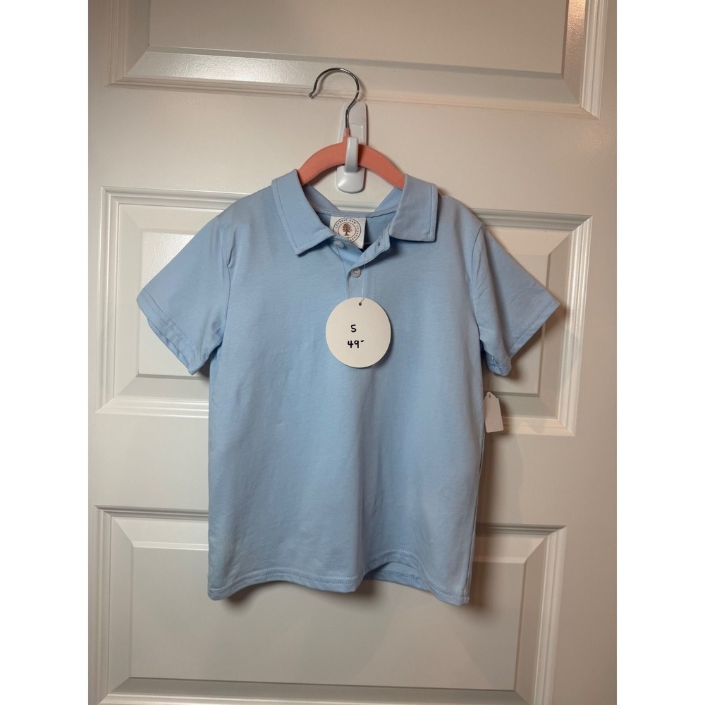 Cypress Row Childrens Blue Polo and Striped Shorts Set Size 5 NEW